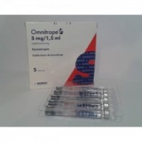 OMNITROPE 75ui Sandoz 5 cartridges x 5mg Somatropin