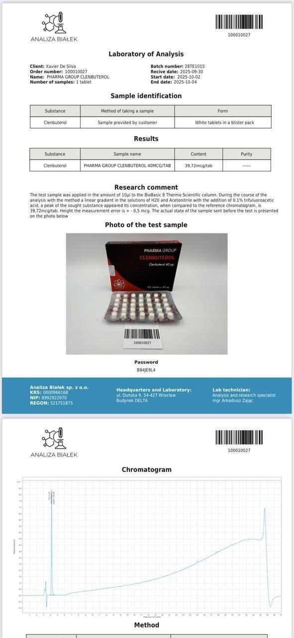 Clenbuterol 100tab 40mcg