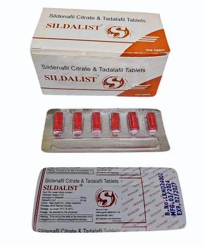 sildalist 100mg sidenafil+20mg tadafil mix 10 tabs